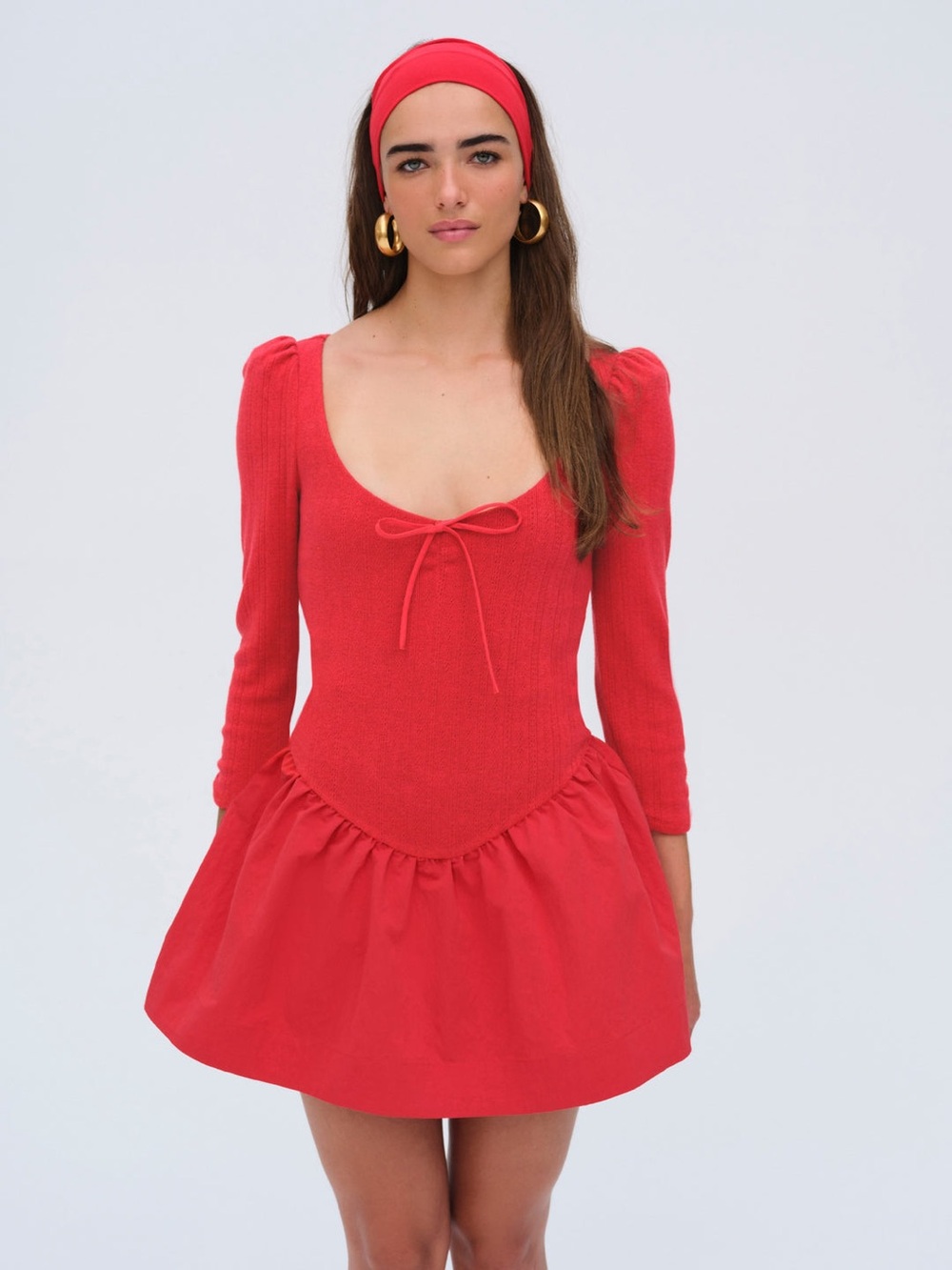 For Love & Lemons Aliyah Pointelle Mini Dress NWT